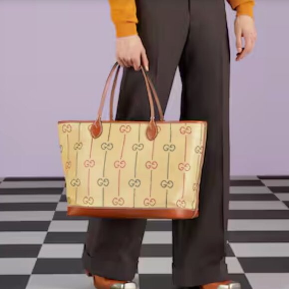 Gucci Raffia GG Large Tote with Pouch - Picture 10 of 10